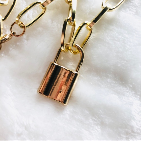 Choker Lock Necklace Layered Necklace - Picture 6 of 9
